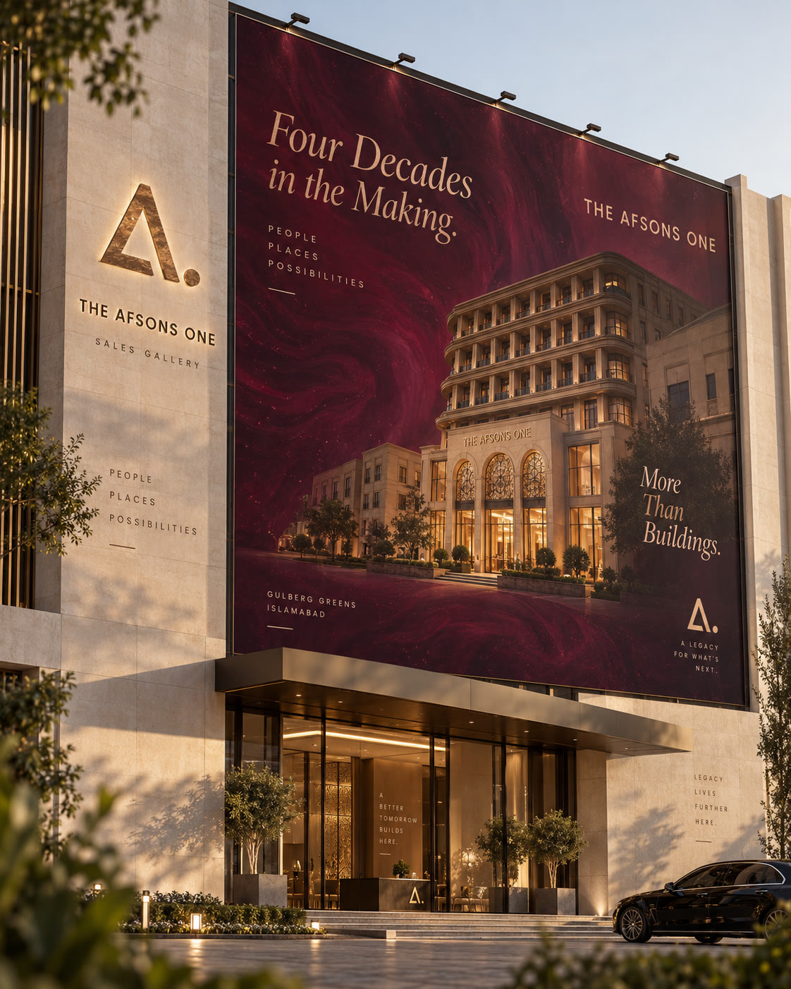 Afson Developers — Sales gallery wrap — Four Decades in the Making