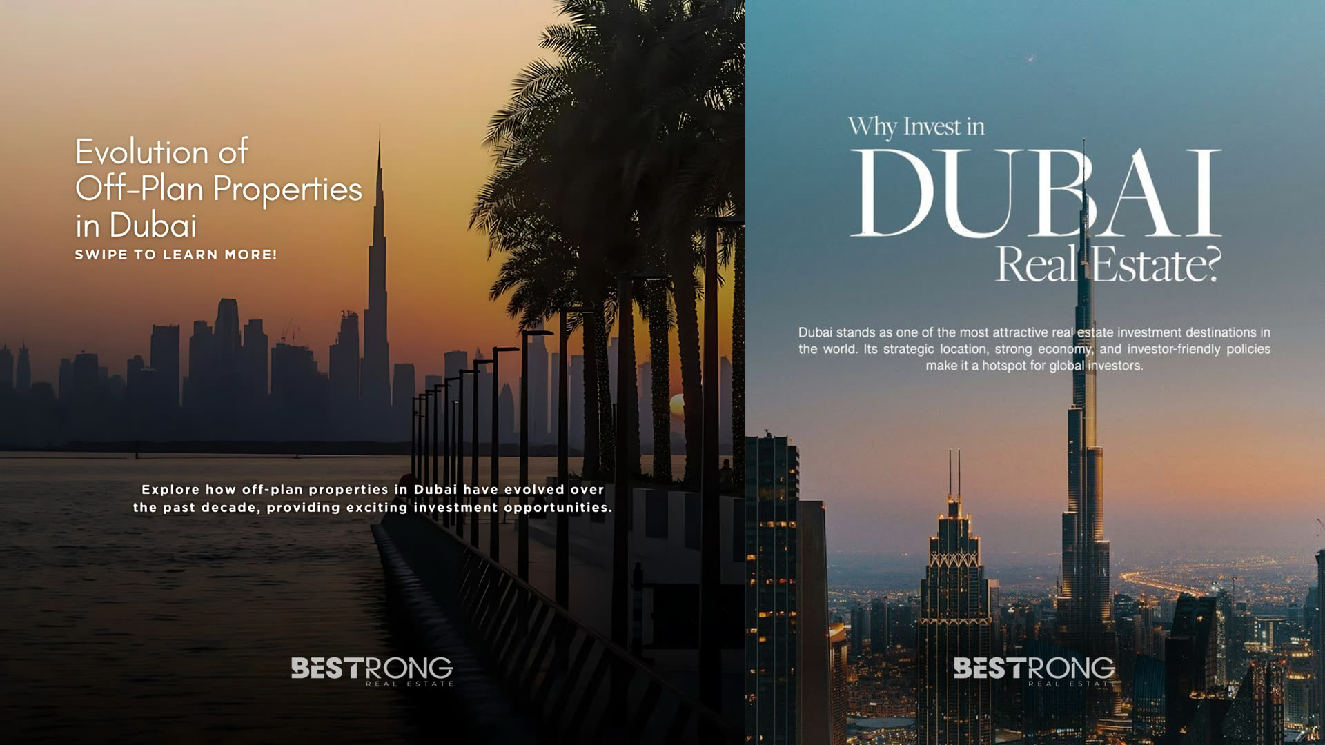 Bestrong Real Estate — The identity applied to creative ads