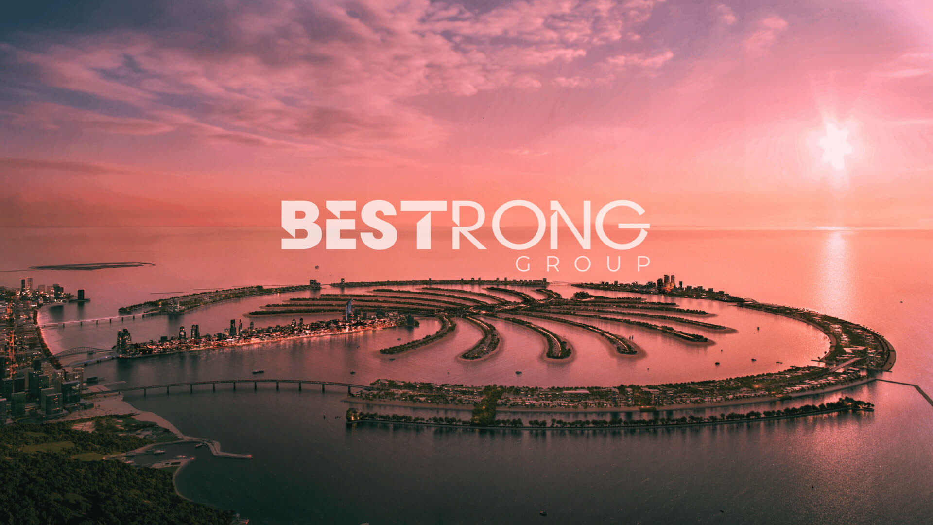 Bestrong Real Estate — The wordmark over the Palm