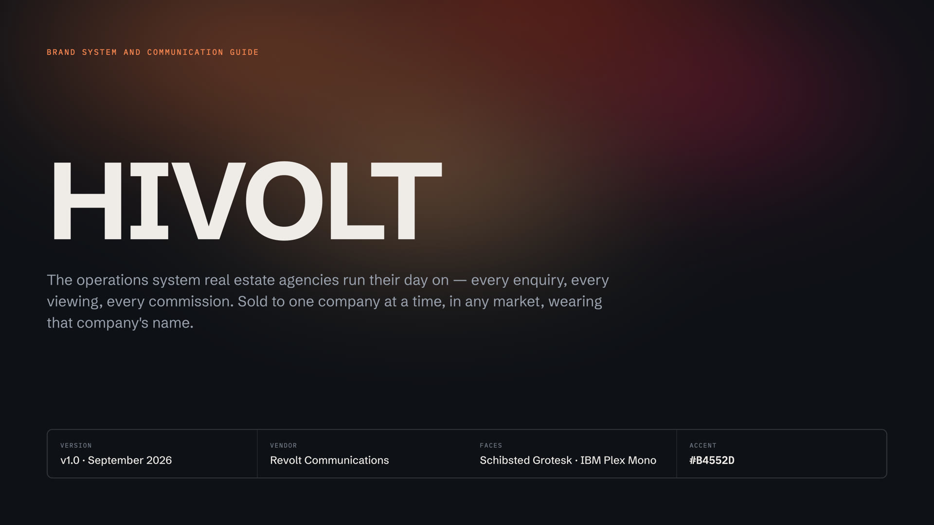 HIVOLT — The brand system and communication guide