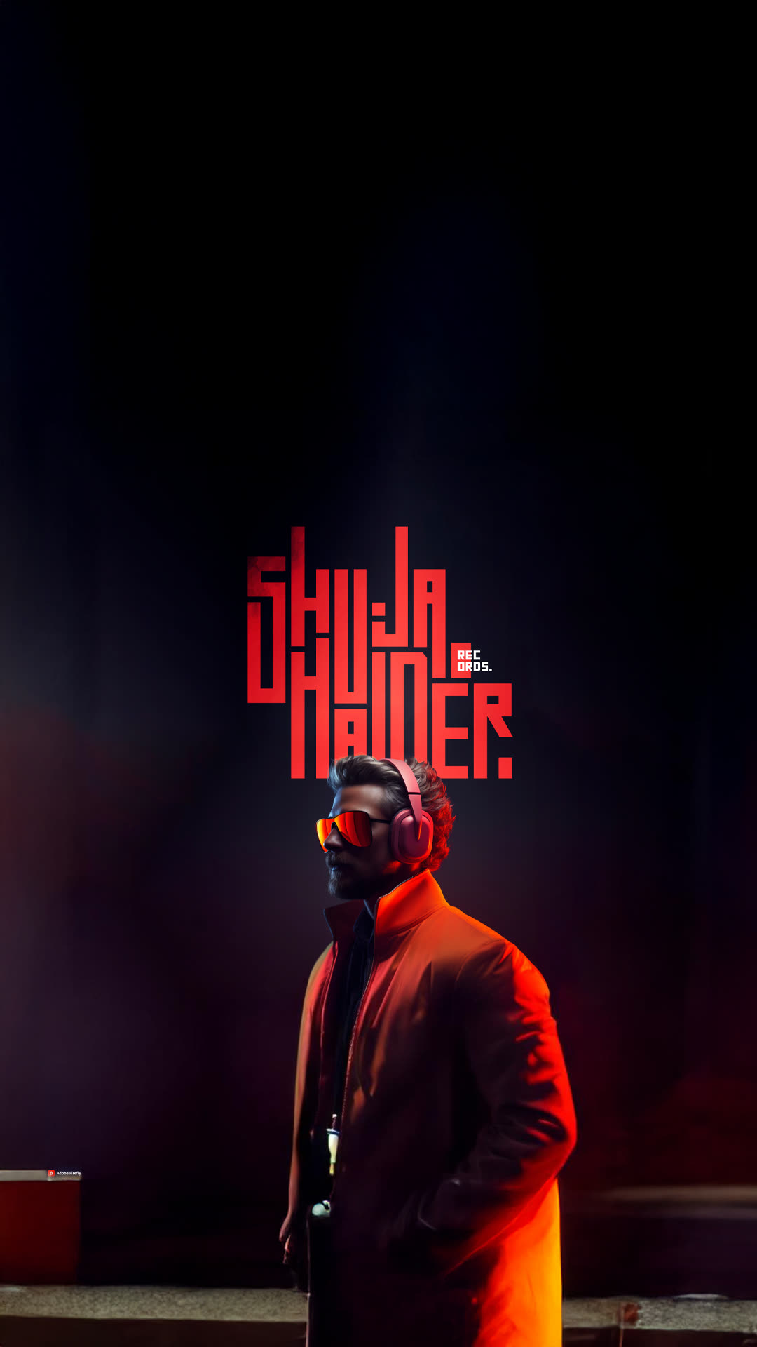 Shuja Haider Records — Artist poster — red