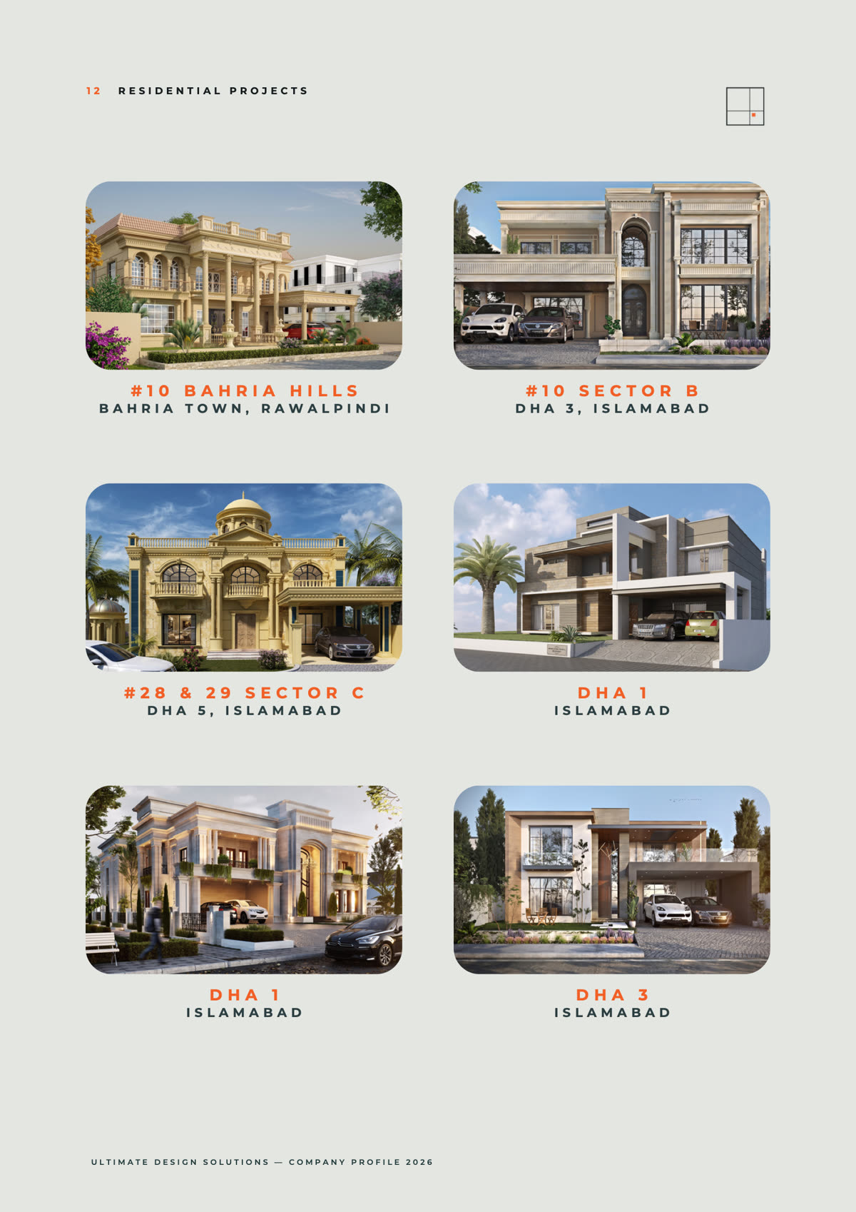 Ultimate Design Solutions — Residential projects