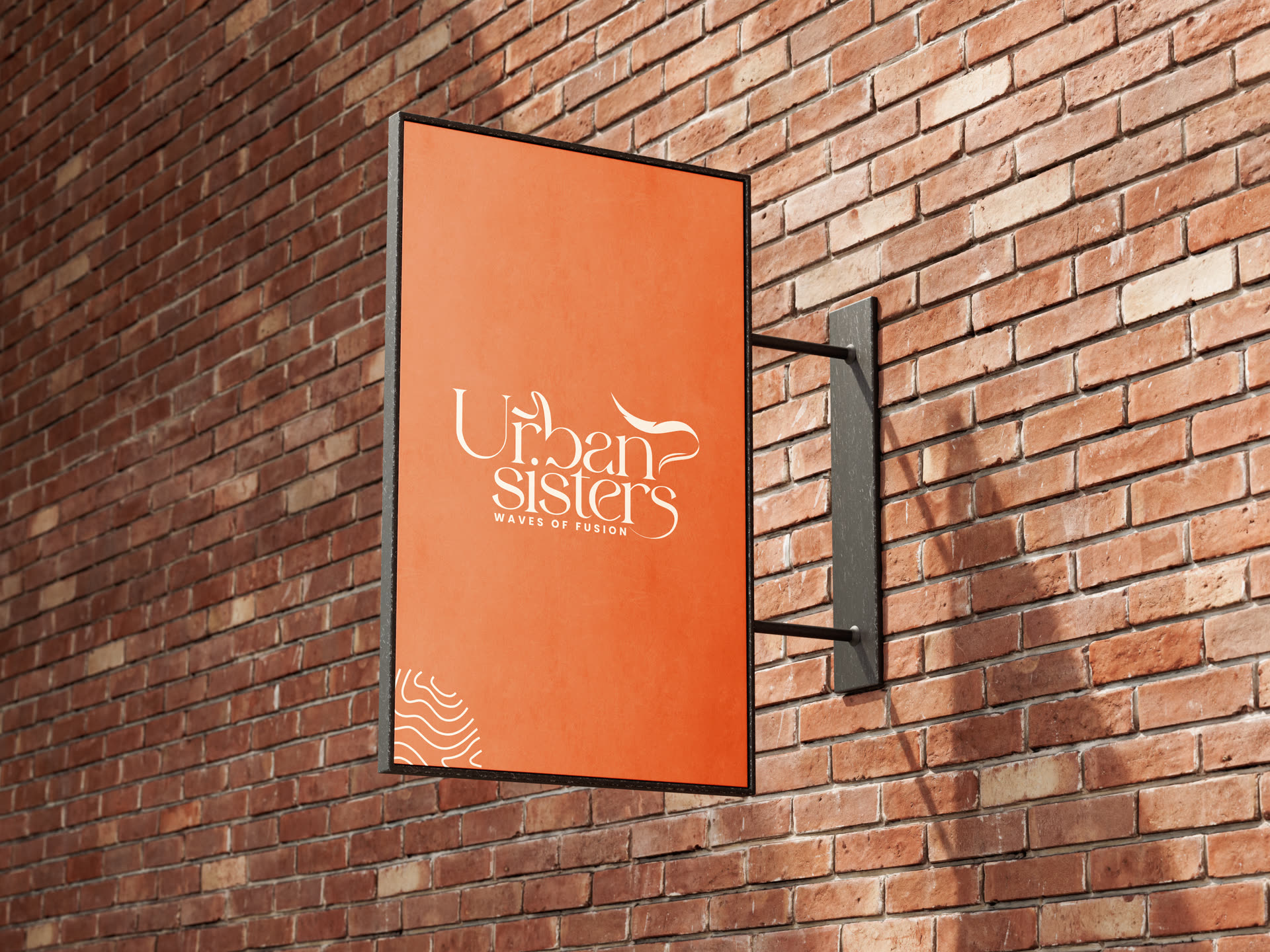 Urban Sisters — Hanging sign — the wordmark
